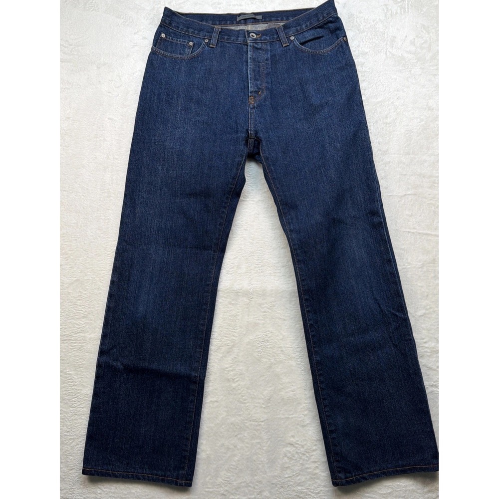 John Varvatos Jeans Mens 33 Straight‎ Leg Dark Wash USA Denim Designer